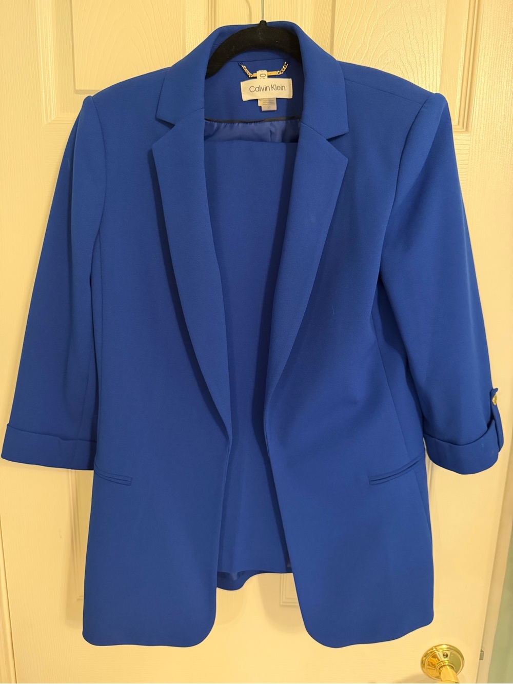 Calvin Klein Cobalt Blue Women's Open-Front Blazer (jacket only)